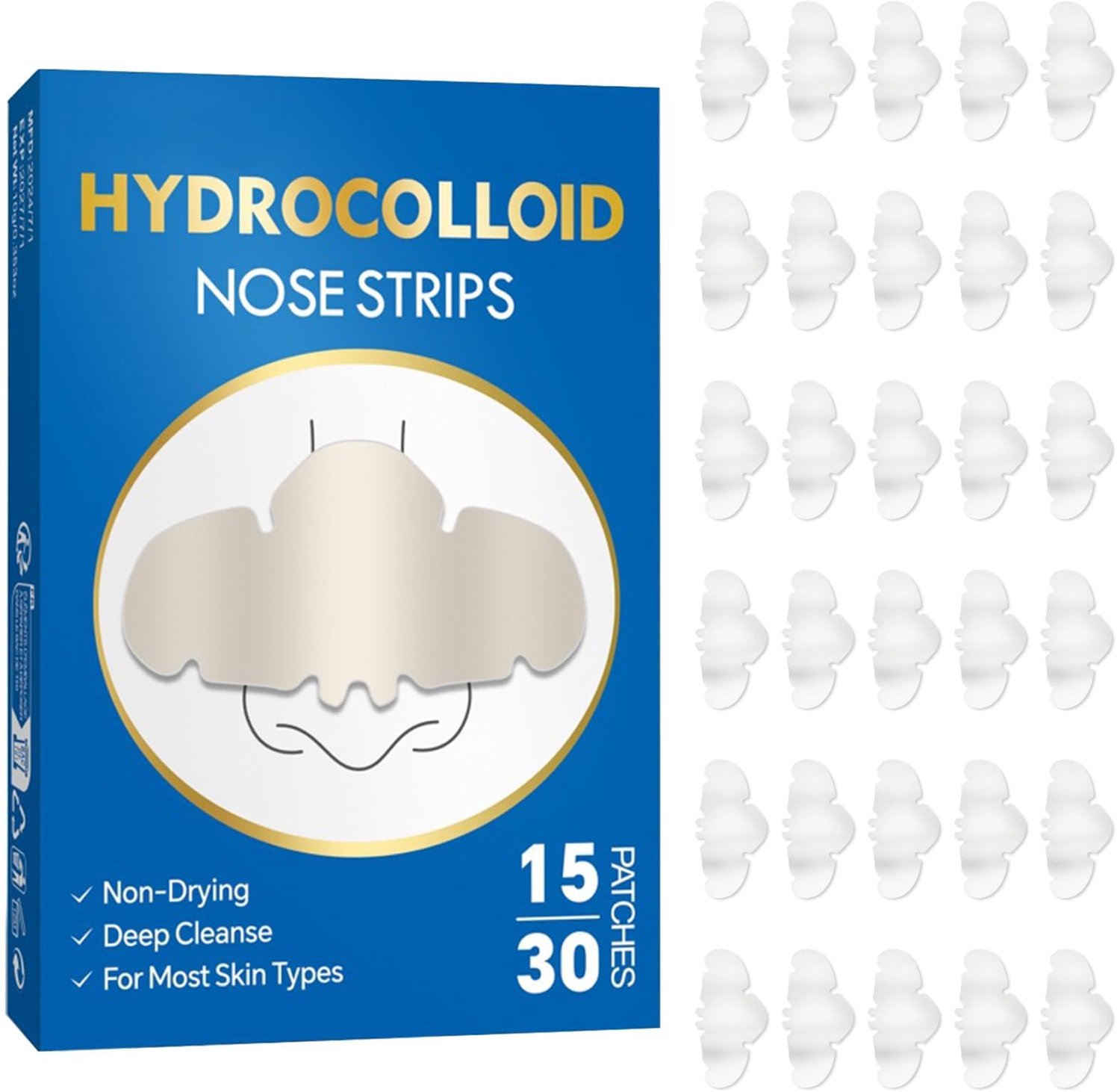 30 Stuks Zwarte Stripjes voor Blackhead Verwijdering