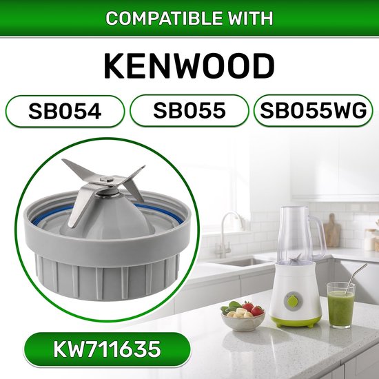 Blender mes vervangingsset met afdichting - geschikt voor Kenwood SB054 SB055 SB055WG - roestvrij staal - ServiceTopper — afbeelding 5