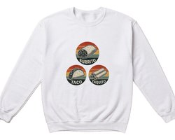 Burrito Sweater – BURRITO TACO TAQUITO – Eten Outfit – Unisex Sweater voor Dames & Heren – Leuk Cadeau voor Food Lovers