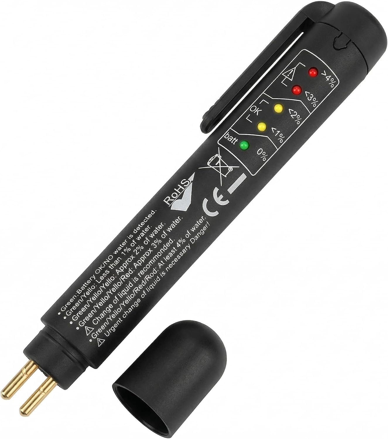 Remvloeistoftester voor auto en motorfiets met 5 gekleurde led-indicatoren, universeel auto-diagnosegereedschap voor - ShopVlot