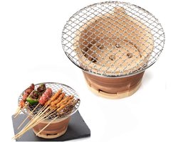 LIDS Outdoor Pottery BBQ Grill Small Pottery Rotisserie Grill Barbecue Grill Charcoal Barbecue…