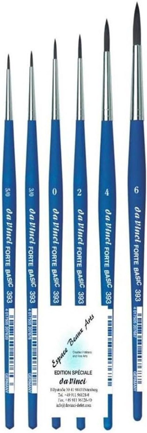 Ronde Kwast 0/5, 0/3, 0, 2, 4, 6 - Synthetisch - Blauwe matte handgreep - Geschikt voor alle verfsoorten - Luxento
