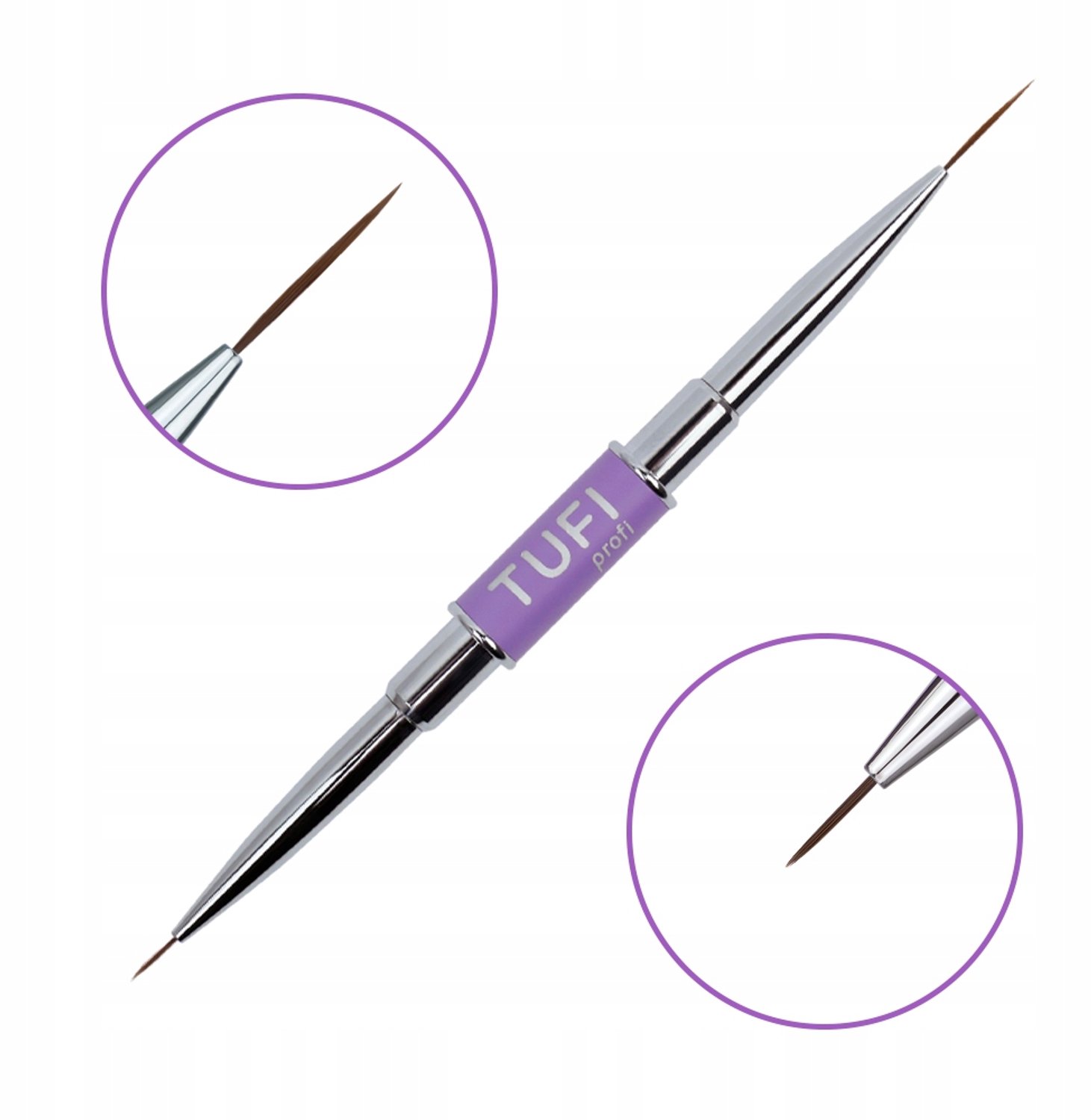 Tufi Profi Dubbelzijdige Nail Art Liner Penseel 7mm/15mm