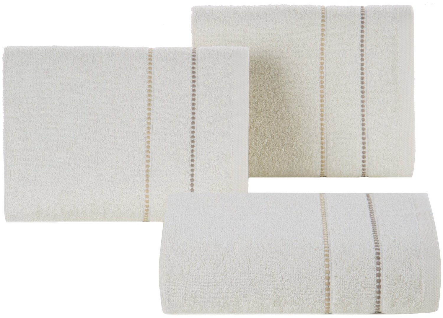 Kremowy Bawełniany Ręcznik Frotte 70x140 cm, 500 GSM