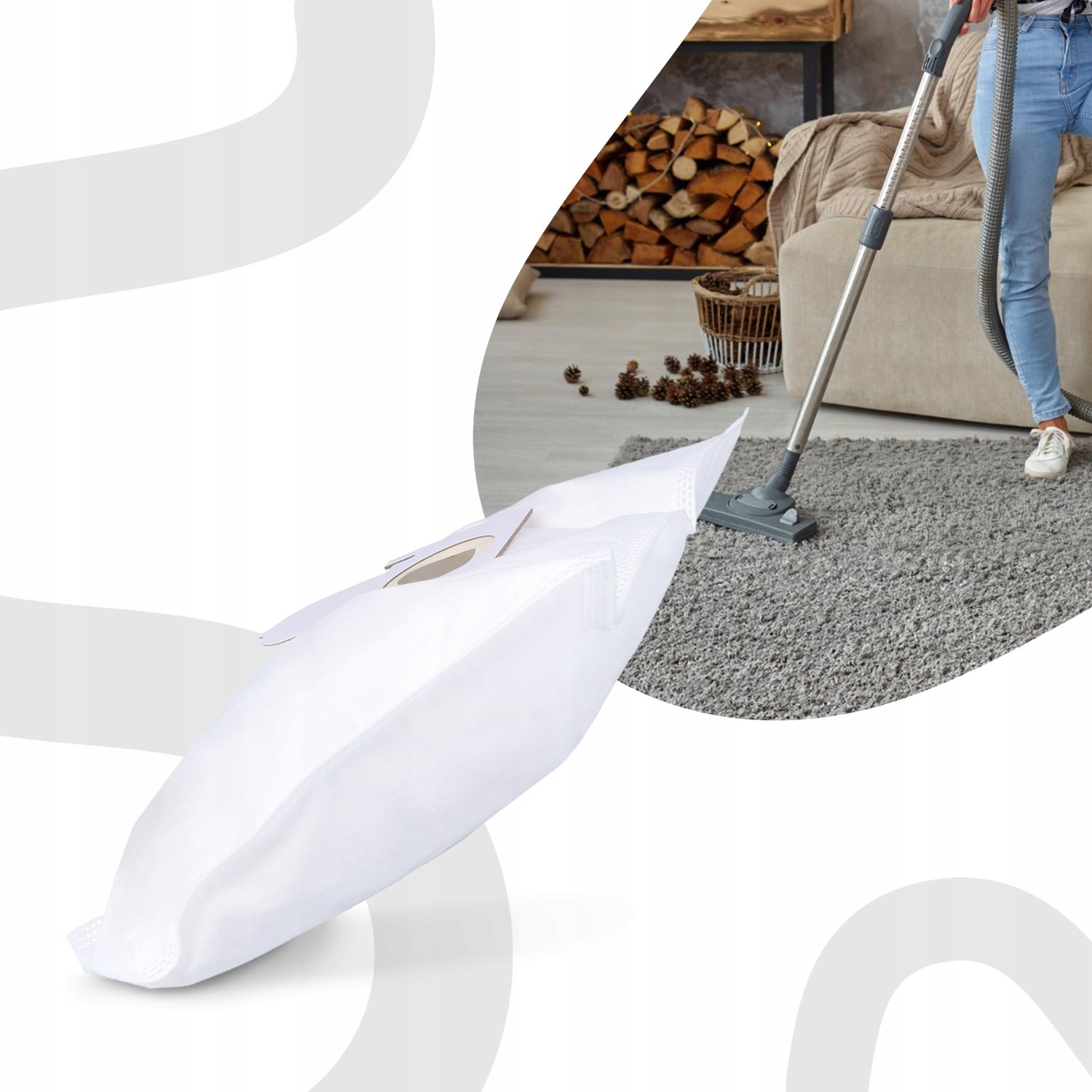 Stofzuigerzakken Synthetisch 1 Stuks voor Bosch BBS 6000