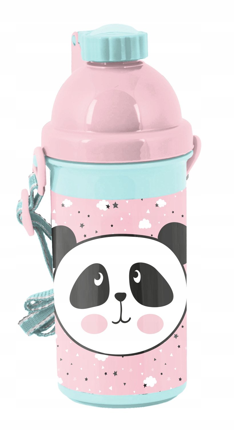 Paso Panda Bidon 500ml - Roze/Turquoise - School & Uitjes