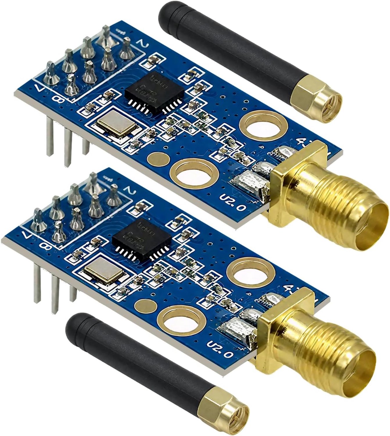 CC1101 Radio Module with SMA Antenna Binghe 2pcs CC1101 433M Transmitter Receiver Module with SMA and Antenna Rod DC - ShopVlot