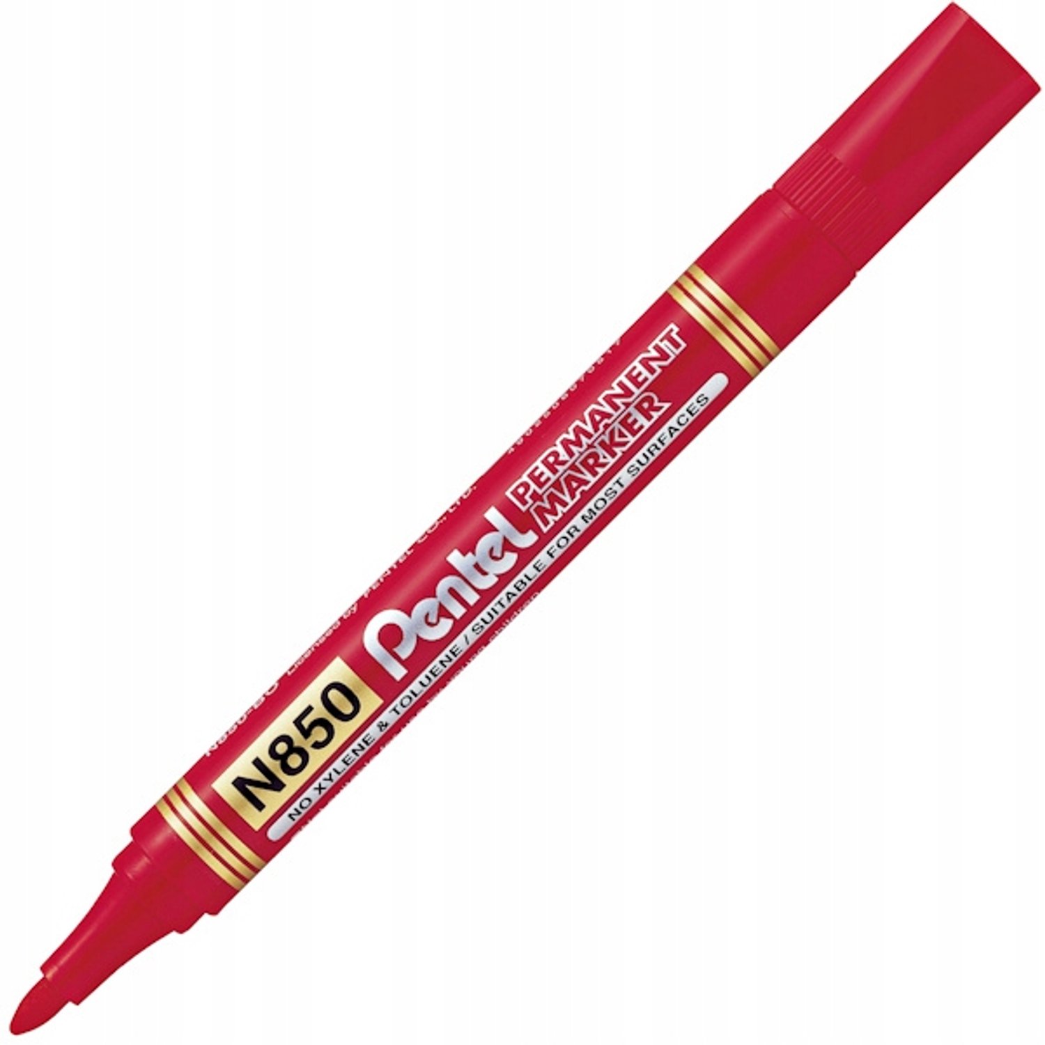 Pentel N850 Permanente Marker Rood - Duurzaam en Veelzijdig