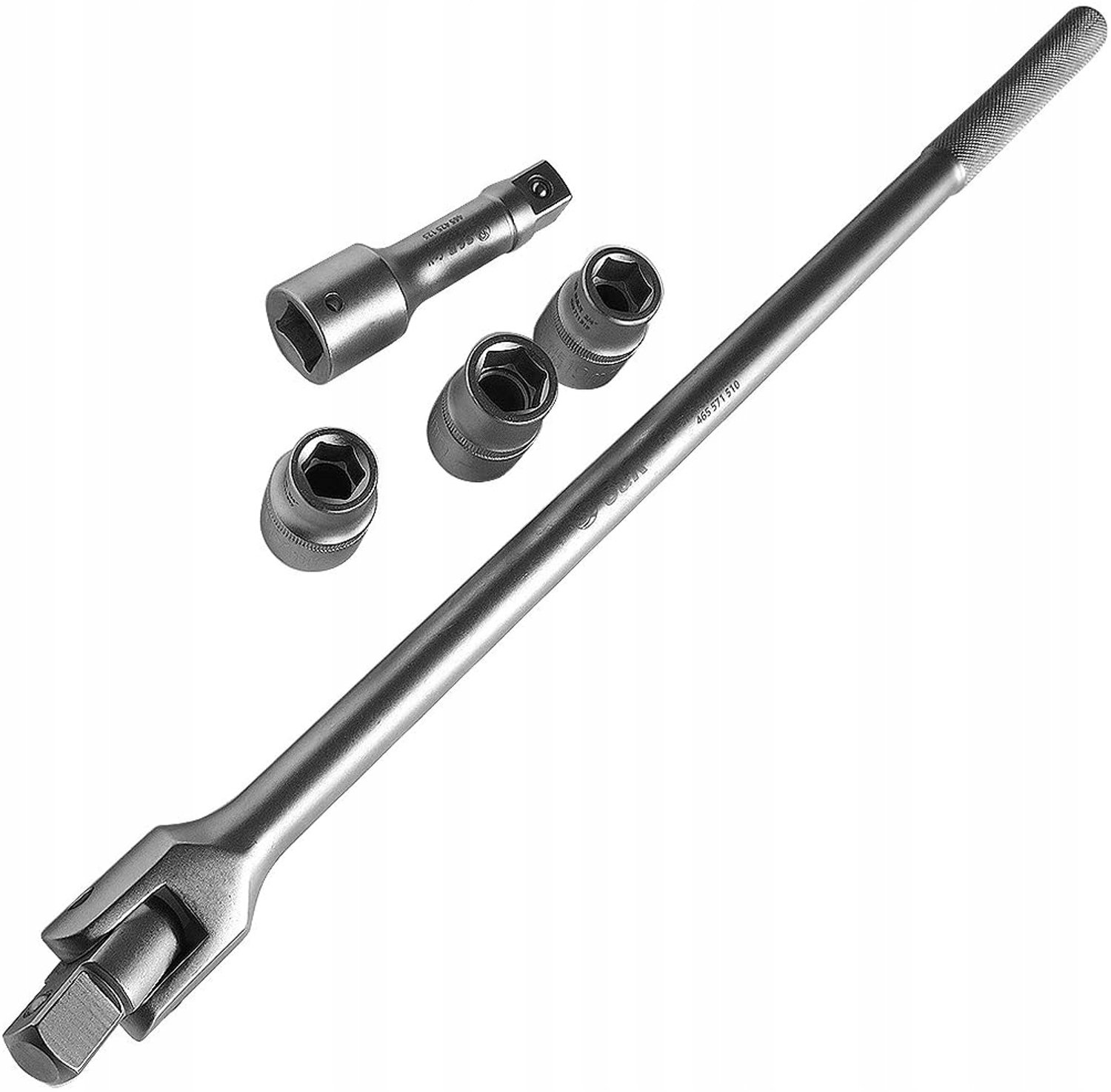 S&R 3/4" Koppelratel met Verlenger & Doppen - 600mm