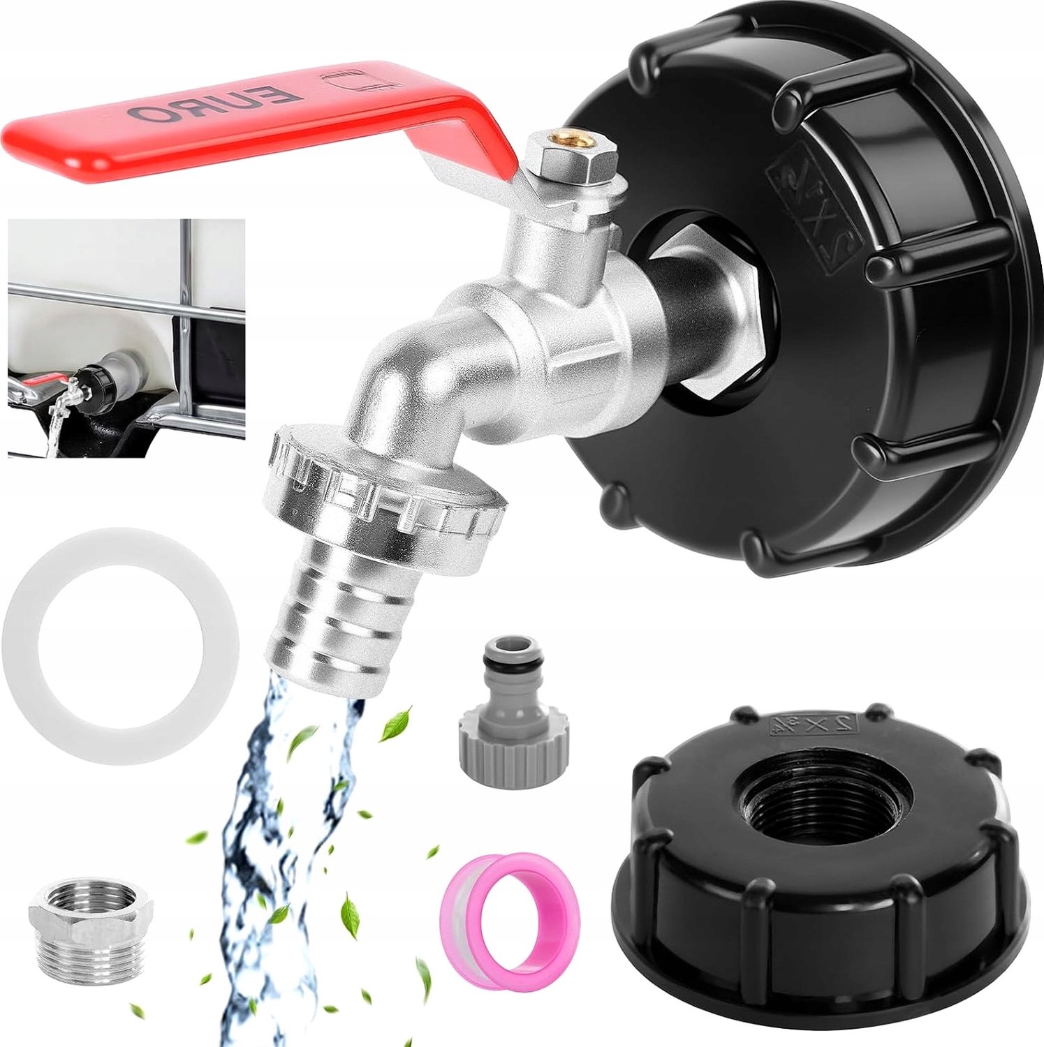 Merkloze IBC Tankkraan Adapter - 1000L Tank Accessoires