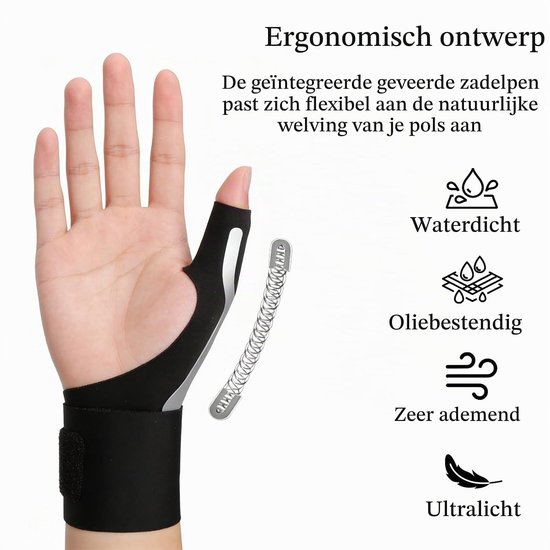 Set van 2 Duimsteunen voor Rechts en Links, Zachte Ondersteuning voor Dagelijks Gebruik, Verstelbare Compressie en Comfortabele Lastenondersteuning voor Unisex — afbeelding 5