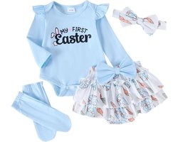 Baby meisjes outfit - ruffle lange mouw - My 1st Valentine's Day - schattige fotokleedjes voor 0-18 maanden - ShopVlot