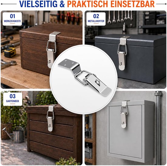 Sluiting 90 graden, midden, 4 stuks, zonder slot opening, ijzer — afbeelding 5