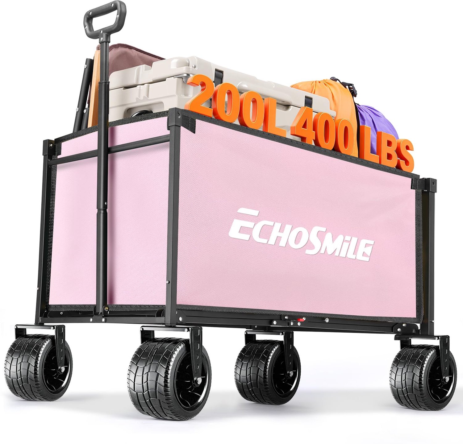 Vouwbare Handkar met 200L Capaciteit en 180 kg Draagvermogen