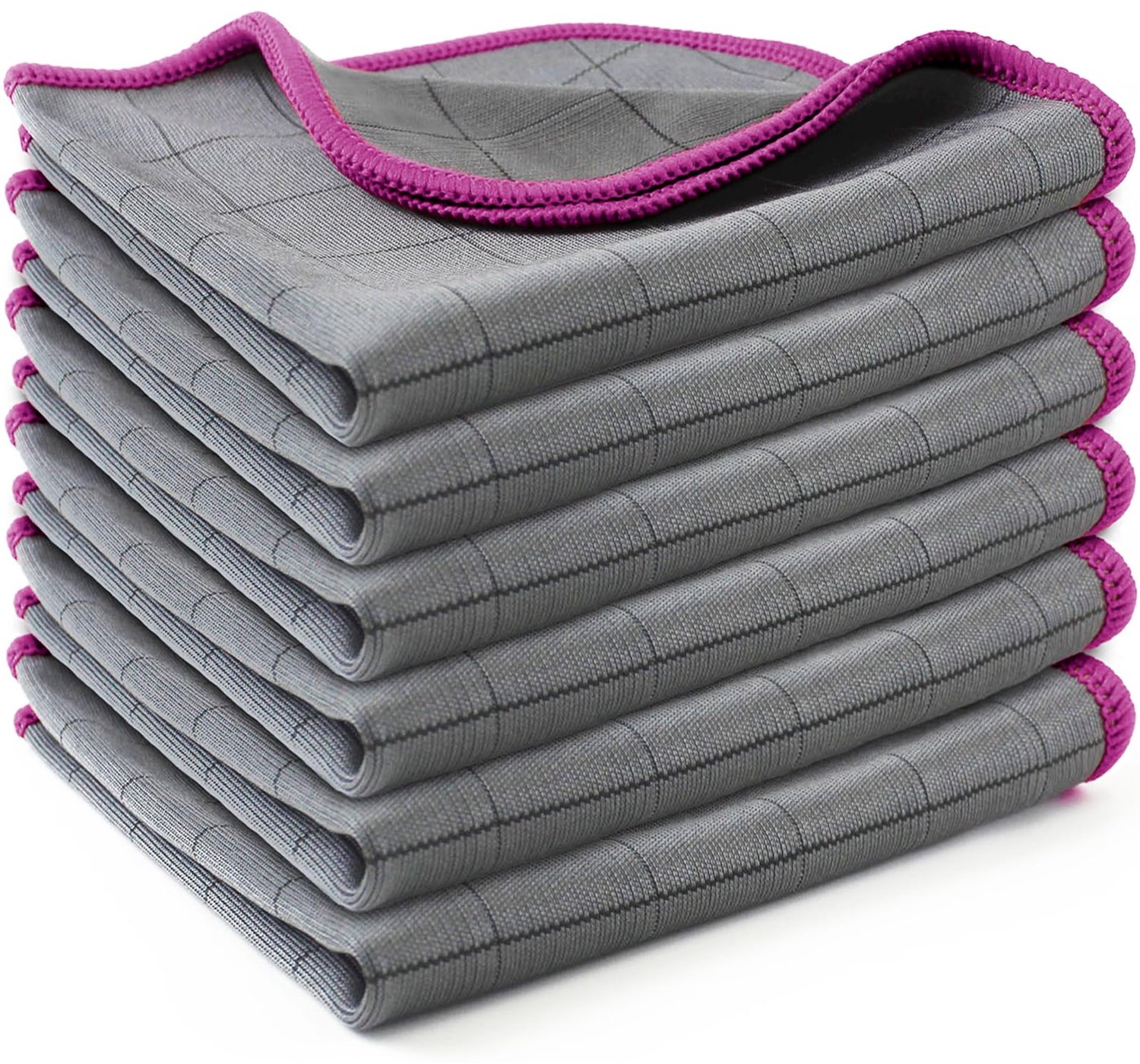 6 Stuks Herbruikbare Microvezeldoeken voor Ramen en Glas