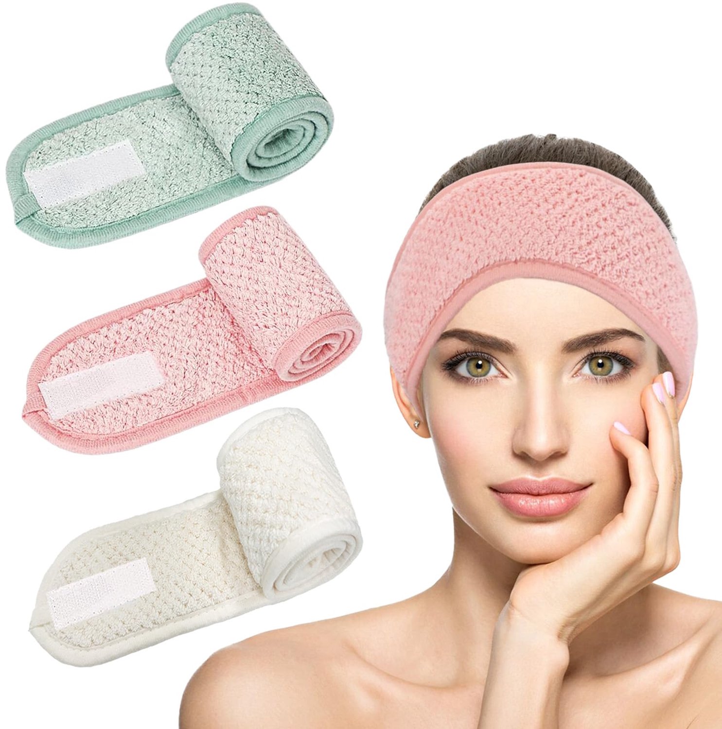 Set van 3 Spa Hoofdbanden van Coral Fleece