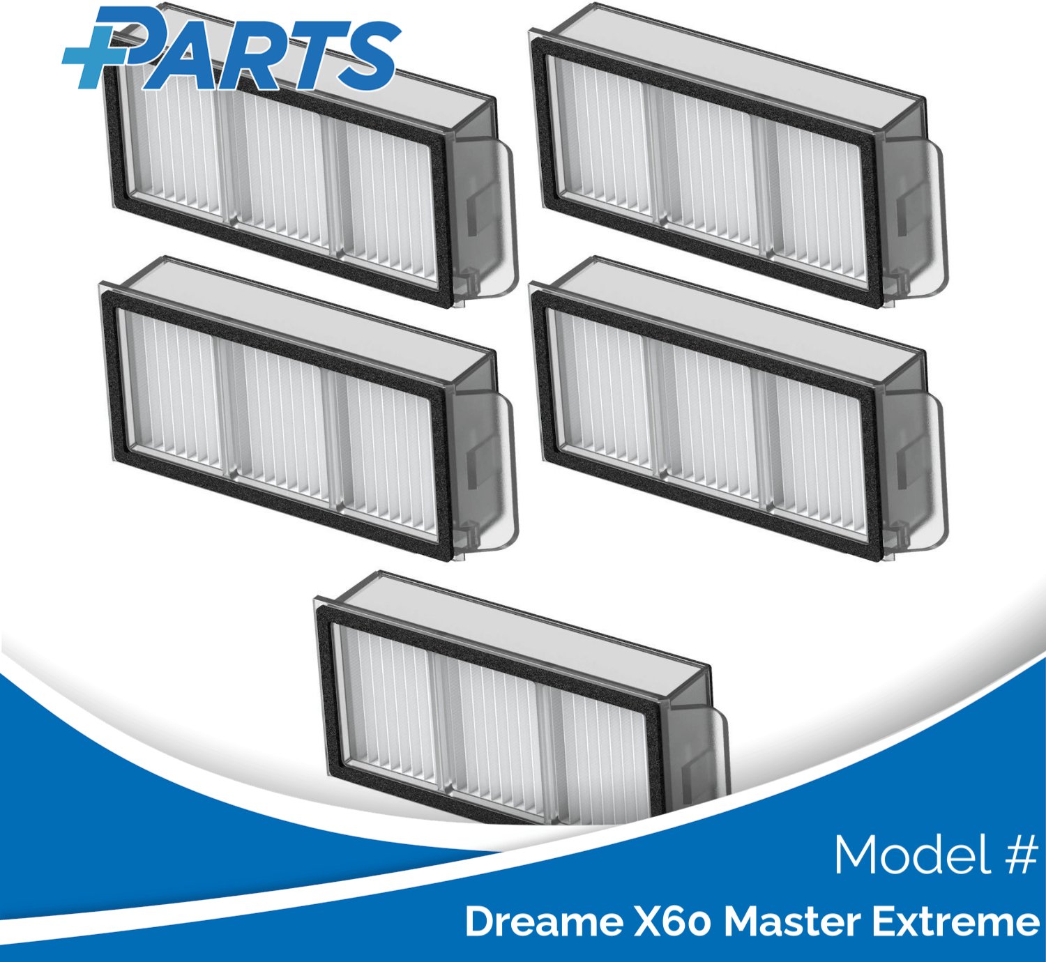 Plus.Parts Dreame X60 Master Extreme Filters (5 Stuks, Plus.Parts® alternatief voor RHF21) Overig