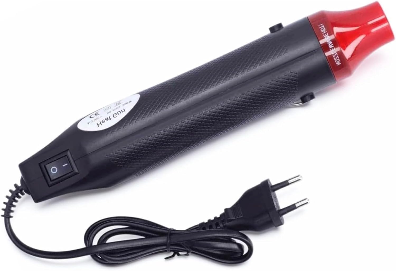 Heteluchtpistool 300 W - Mini formaat - Draagbaar met ingebouwde standaard - Ideaal voor verwarmen van krimpfolie - m-winkel