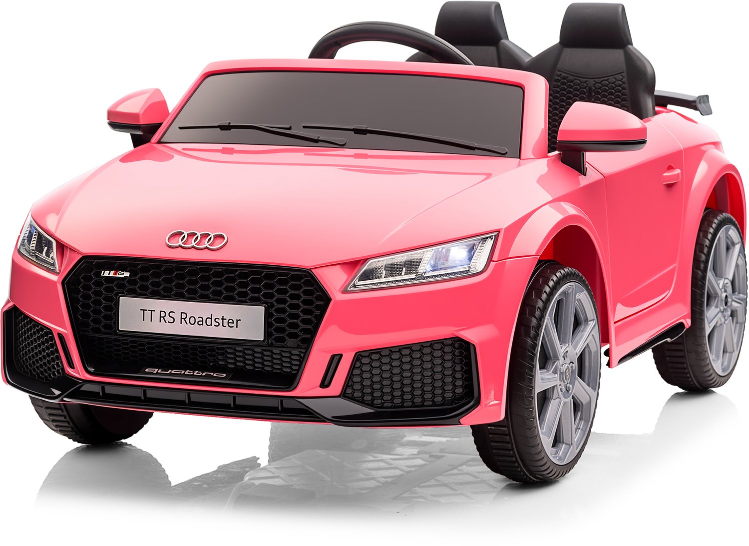 Audi TT RS Roadster elektrische kinderauto met afstandsbediening, USB- en mp3-aansluiting, 12V,roze