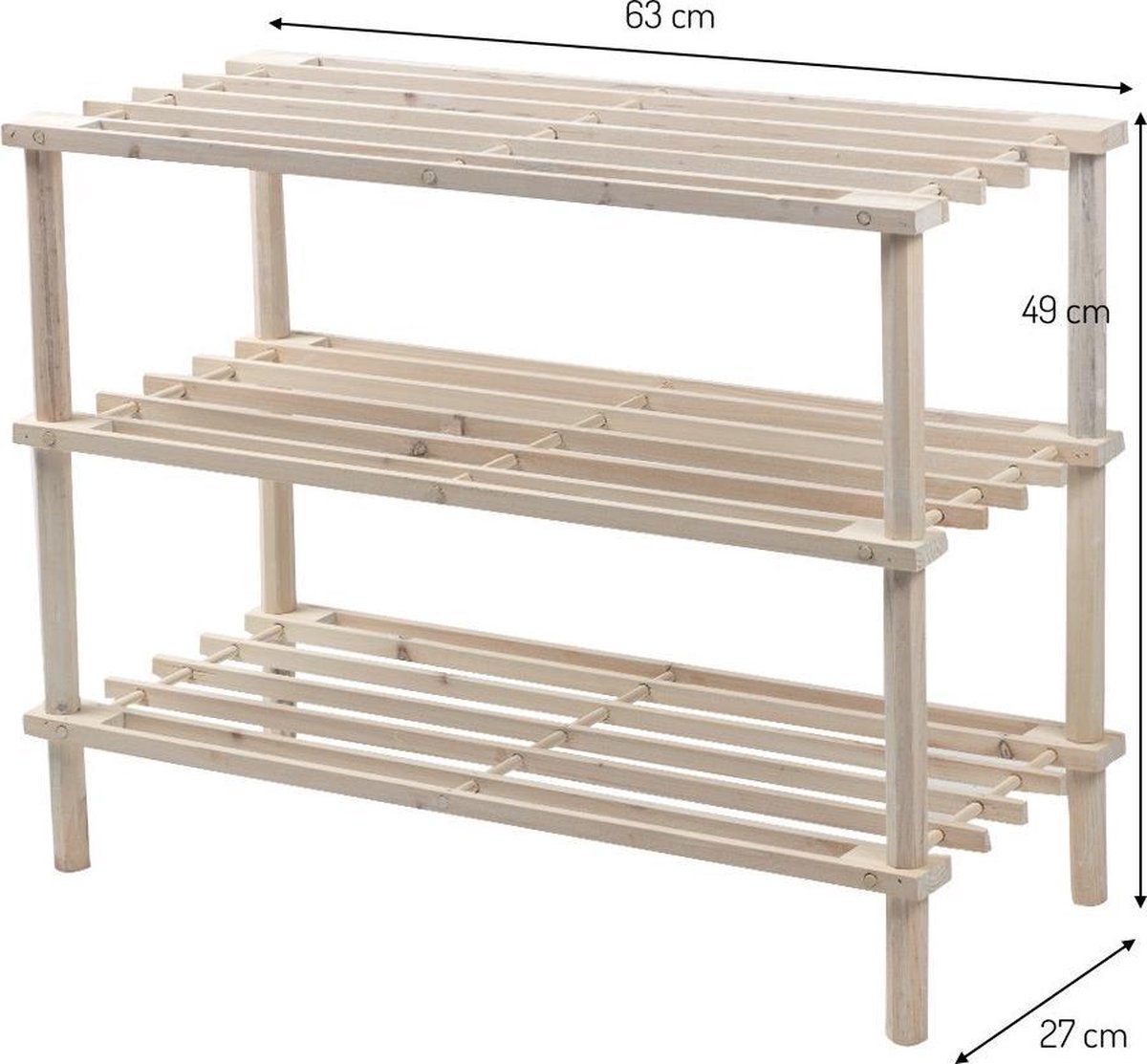 houten schoenenrek