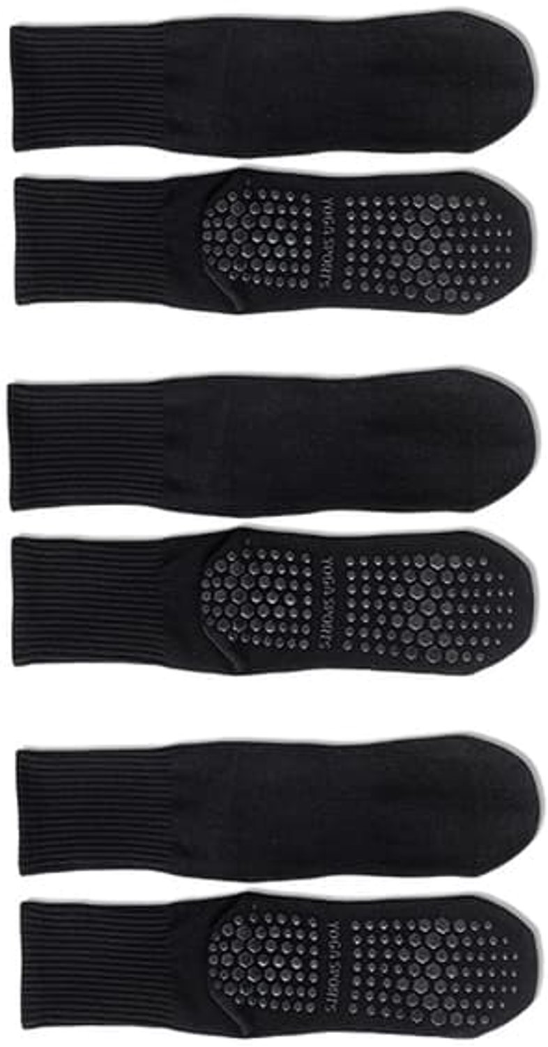 Antislip yogasokken (3 paar) Zwart — afbeelding 2