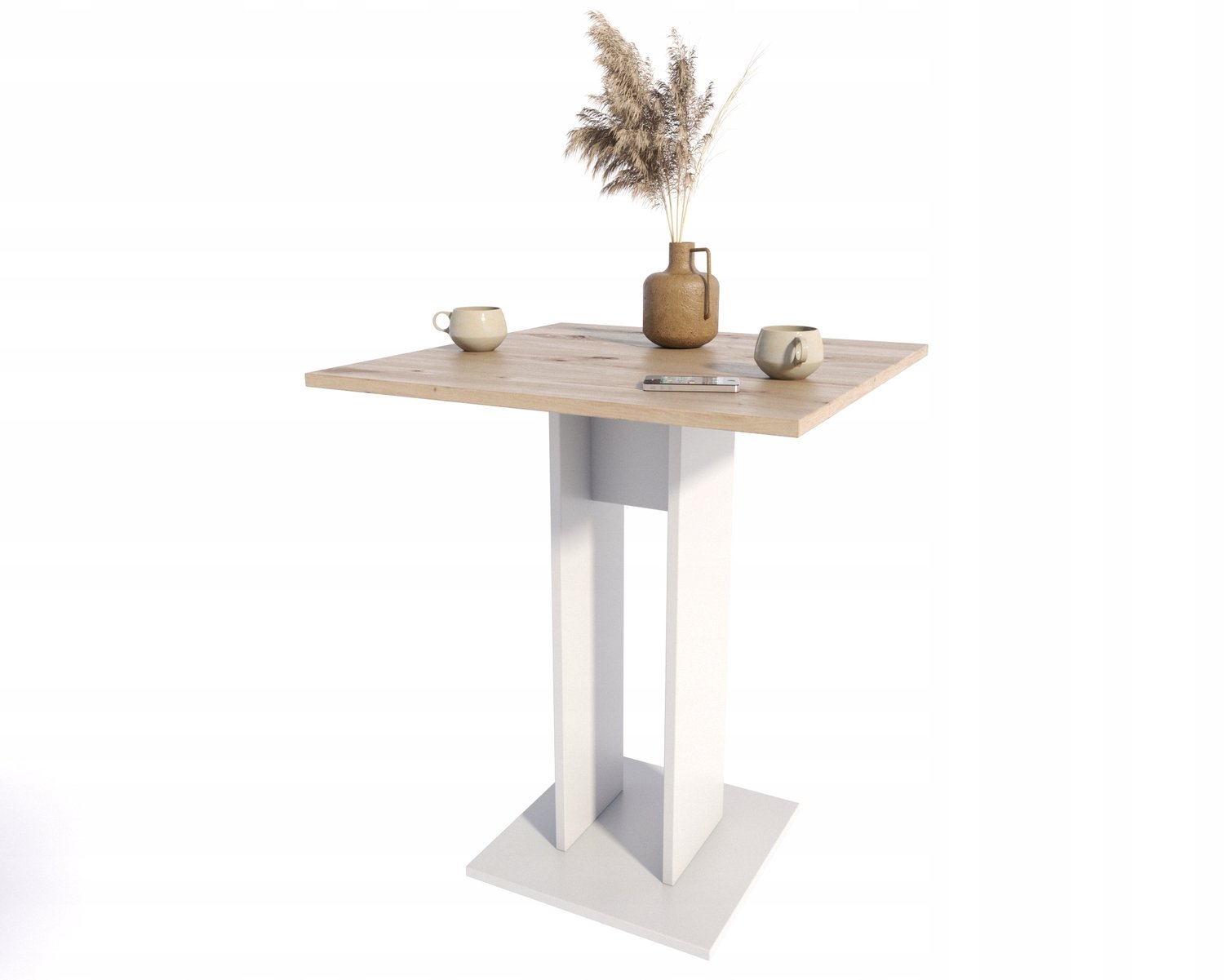 Per La Vita Jula - Keukentafel - 70 x 70 cm - Artisan-eiken/wit