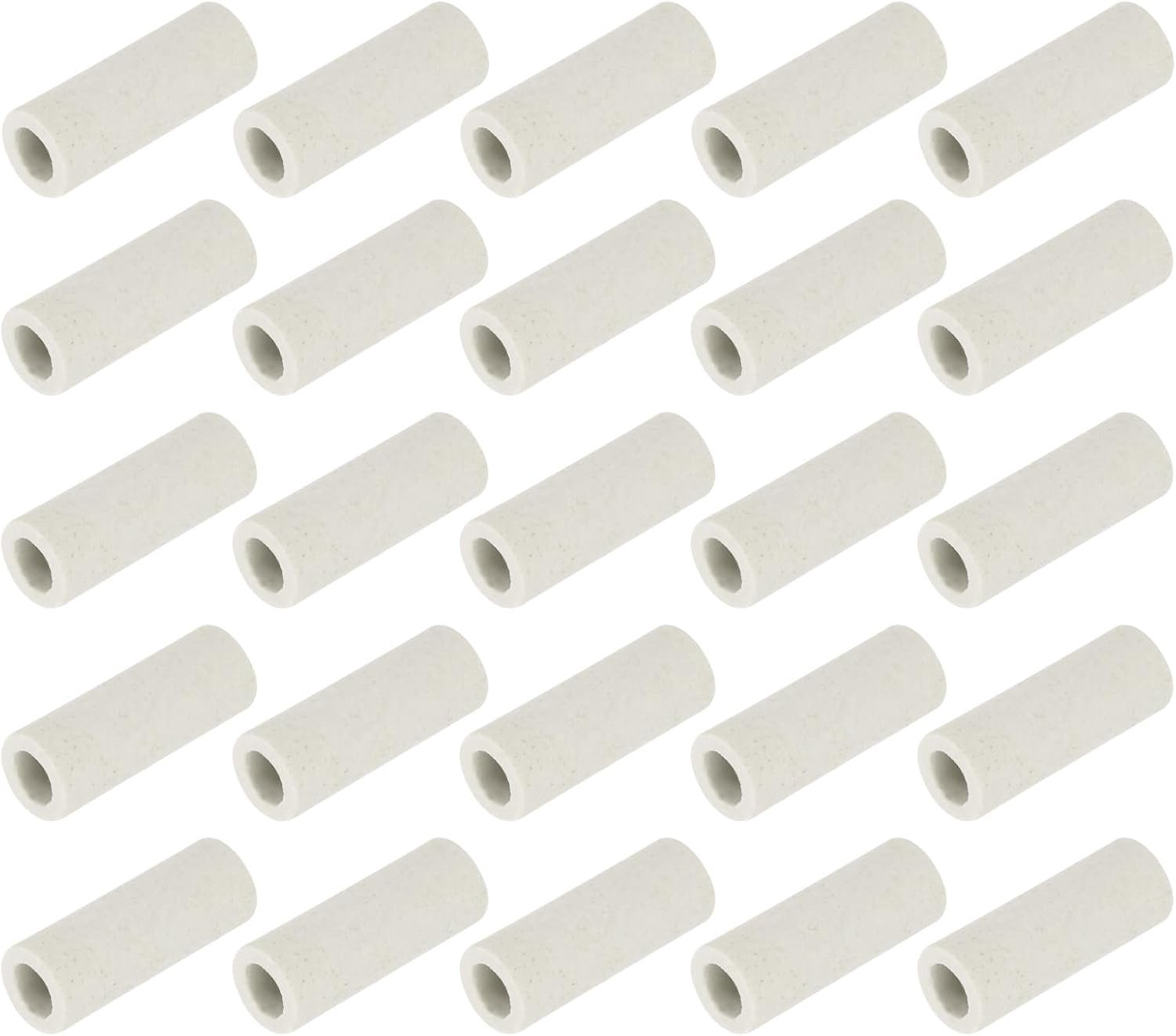 Keramische buizen 7 mm - 50 stuks - hittebestendig - tot 1600 °C - m-winkel