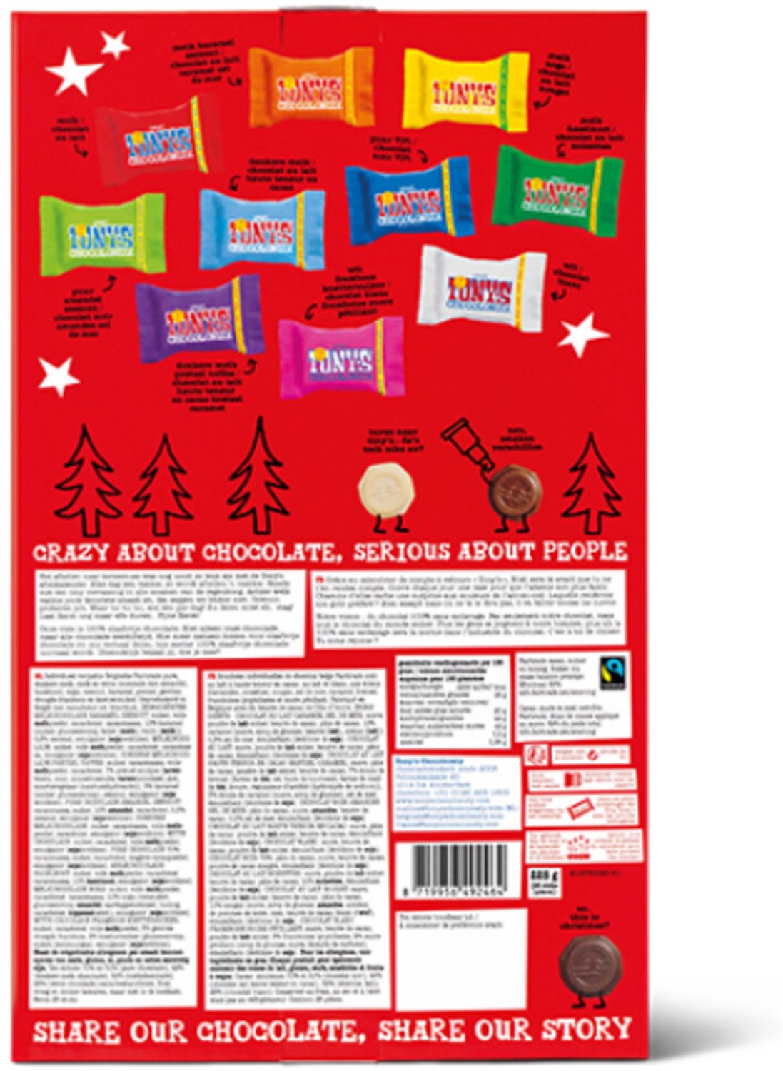 Tony's Chocolonely Mega Adventskalender 2025 - Sint en Kerst- Chocolade cadeau - 10 smaken - Fairtrade - 12 stuks – foto 8