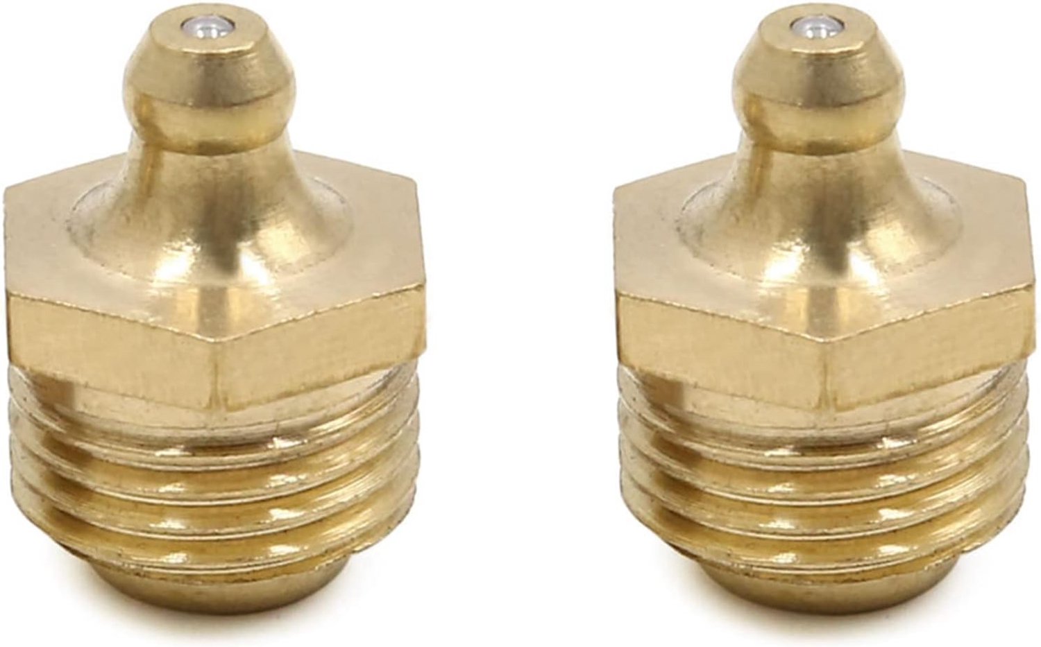 smeernippel M16 x 1,5 - messing - rechte vorm - voor motorfiets en auto - 2 stuks - ServiceTopper