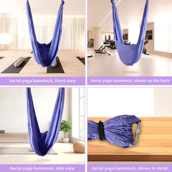 Aerial Yoga Hangmat - Huidvriendelijk - Schuimhandvat - Verstelbaar - Geschikt voor Thuispraktijk - Uitstekend Vakmanschap - Yogahangmat — afbeelding 2