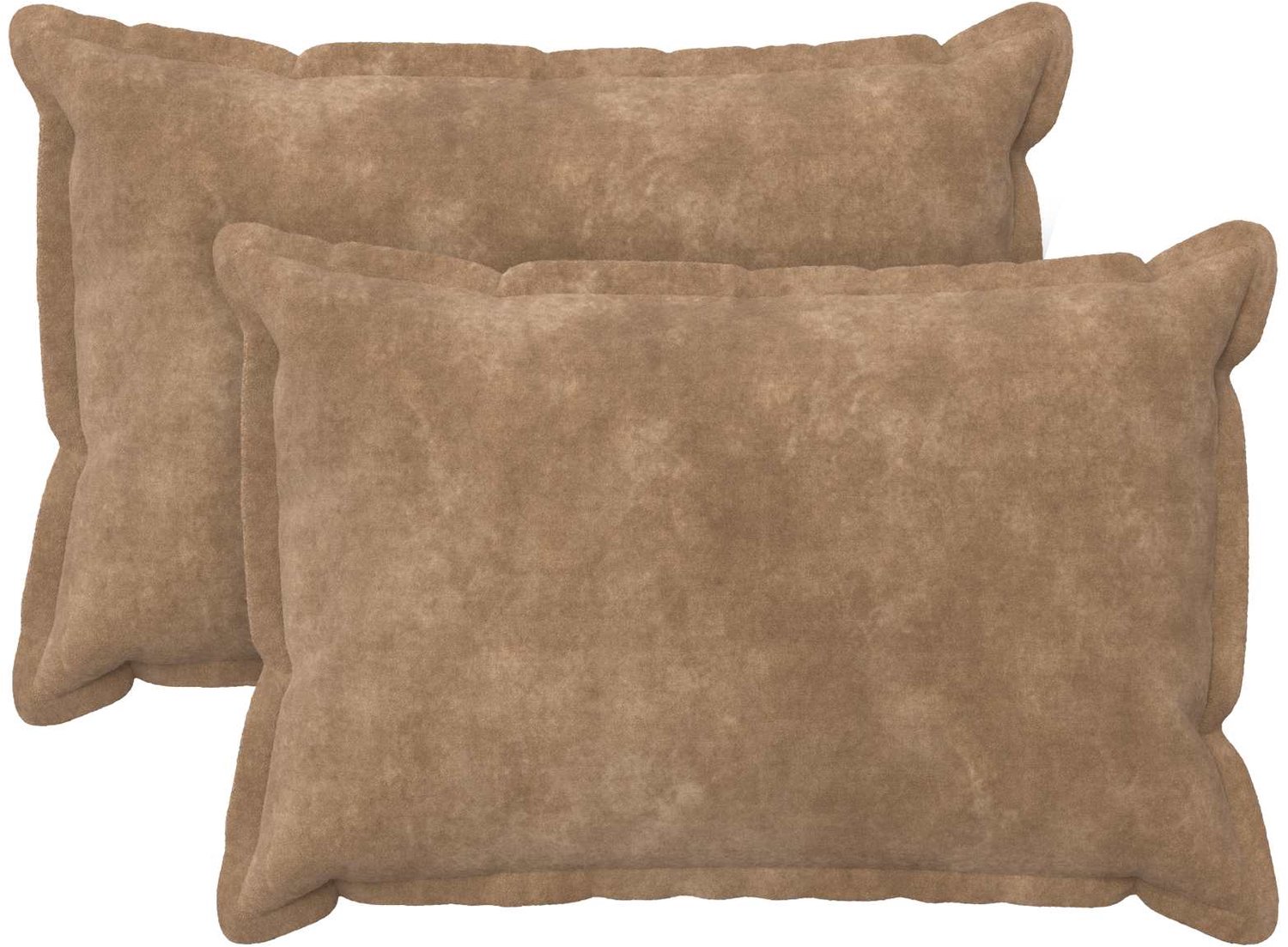 vidaXL Dekenkussen - 2 - st - HOUTEN - Taupe - 30 - x - 50 - cm - Microfiber - Fleece
