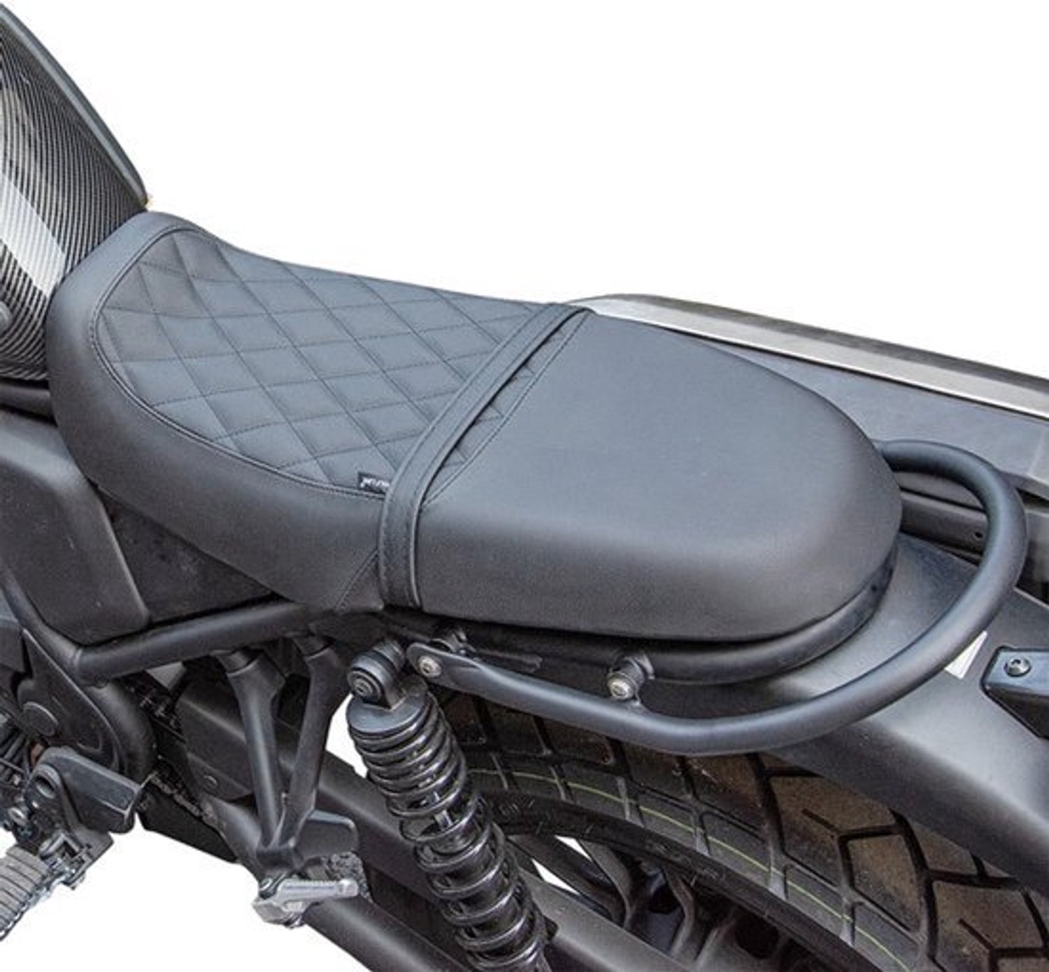 Motorfiets 2-Up Driver Passagier Comfort Seat Fit voor Honda SCL500 CL500 2023 2024 CL250 CL300 SCL250 SCL300, Lederen Eendelig Dubbel Compleet Zadelkussen Pillion Pad, Zwart