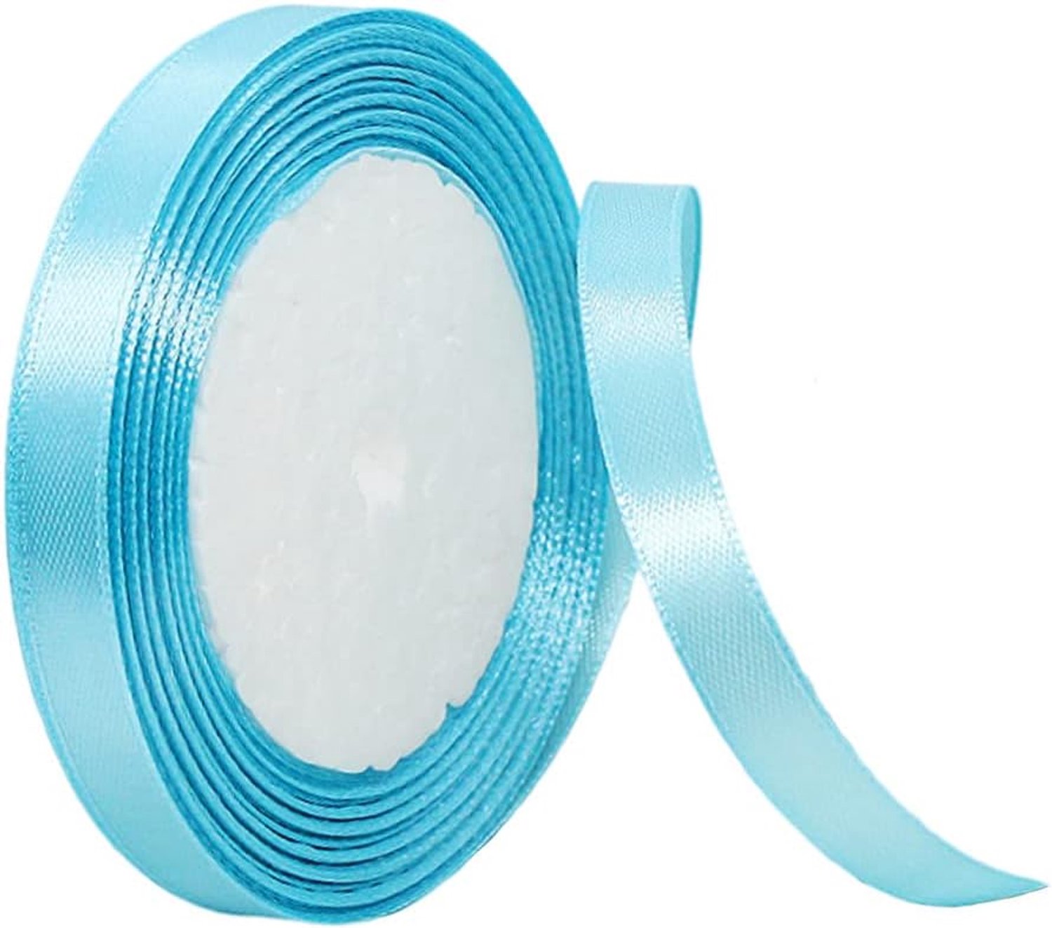 Lint 22 meter 10 mm breed, lichtblauw