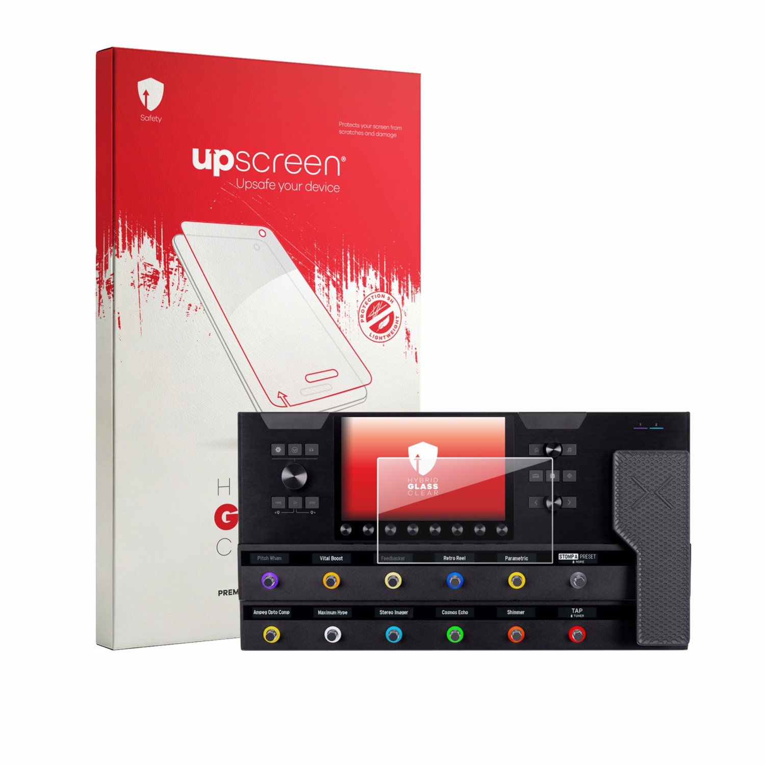 upscreen - Screenprotector voor Line 6 Helix Stadium XL Floor - Folie Beschermfolie Beschermglas transparant