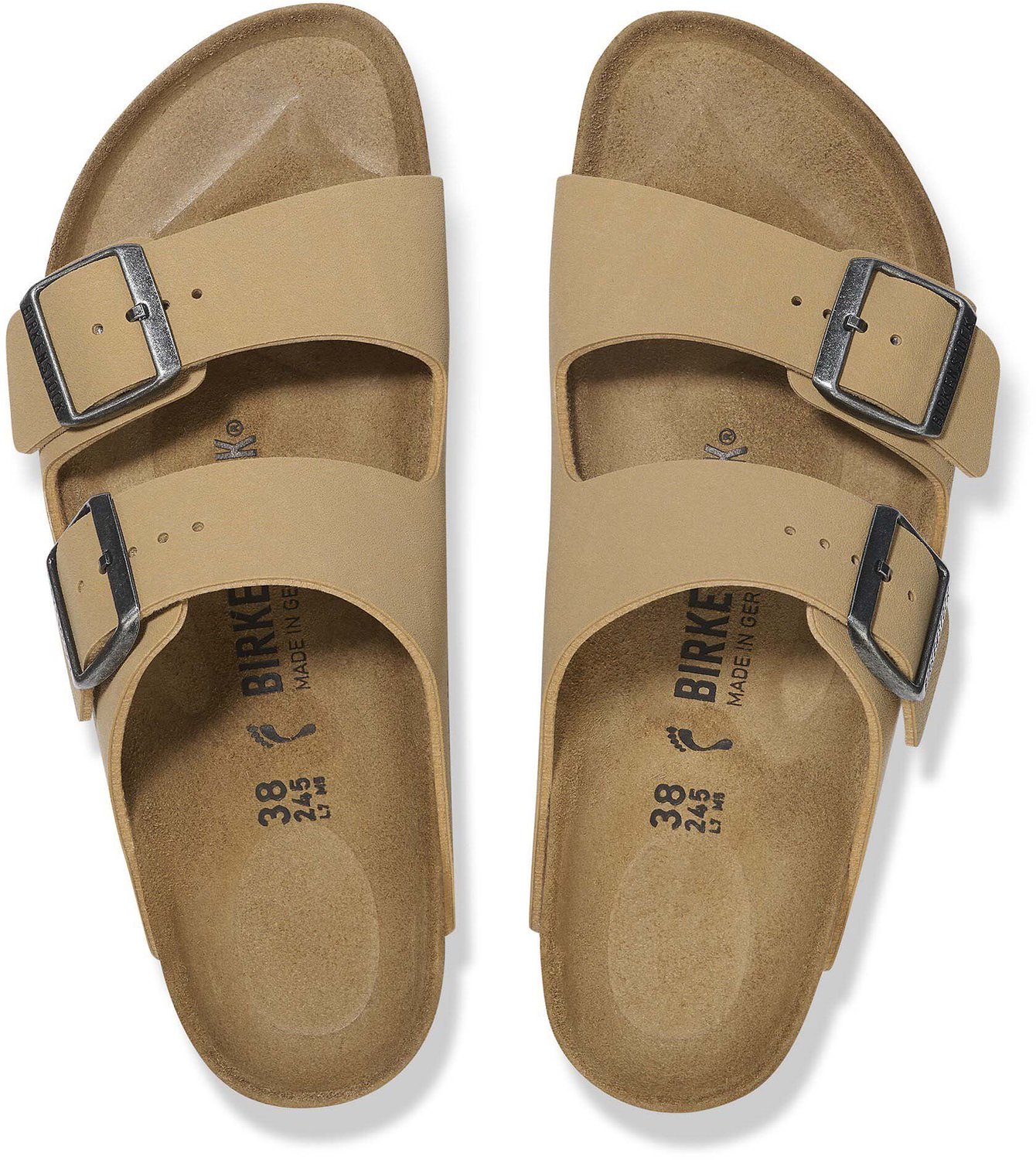 Birkenstock Arizona Sandalen Birkibuc Fashion Wear Volwassen Beige