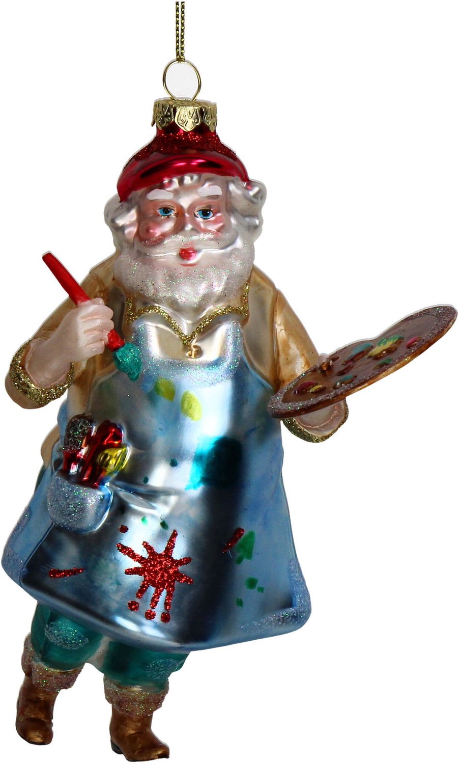 HD Collection Ornament kerstbal Schilder Glas Multi 13.3 cm HD Collection