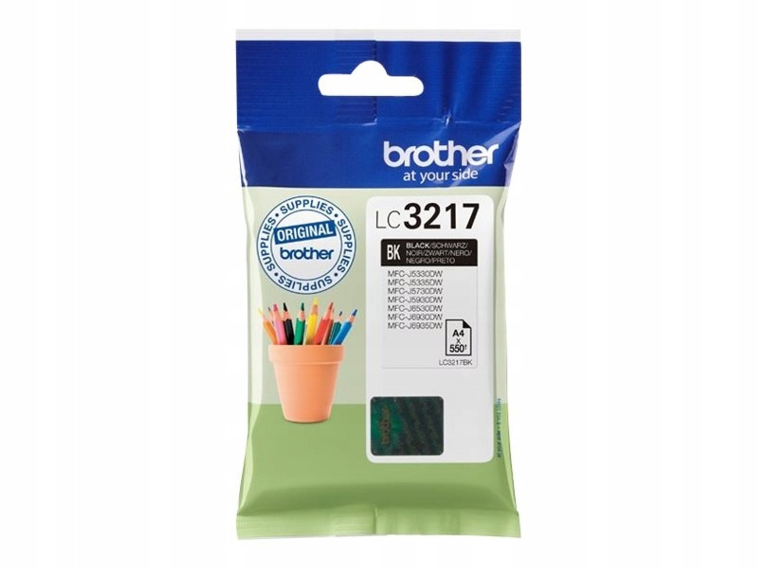 Brother LC3217BK Zwarte Inktcartridge - Origineel - 550 Pagina's