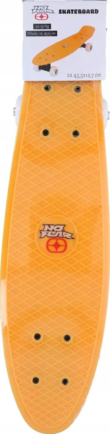 Eddy Toys Kinder Skateboard Fisc 57cm PP Kunststof ABEC-5 Lagers Oranje