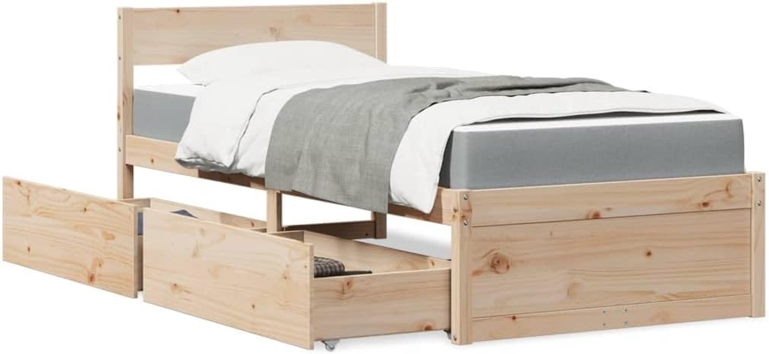 Grenenhout pocketveringmatras eenvoudig tijdloos naturel 90x190 cm