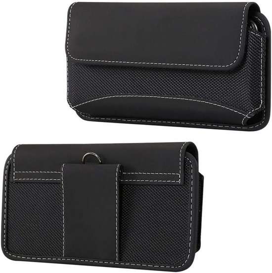 Case Cover Horizontal New Leather & Nylon voor GIONEE F10 (2020) - Black — afbeelding 2