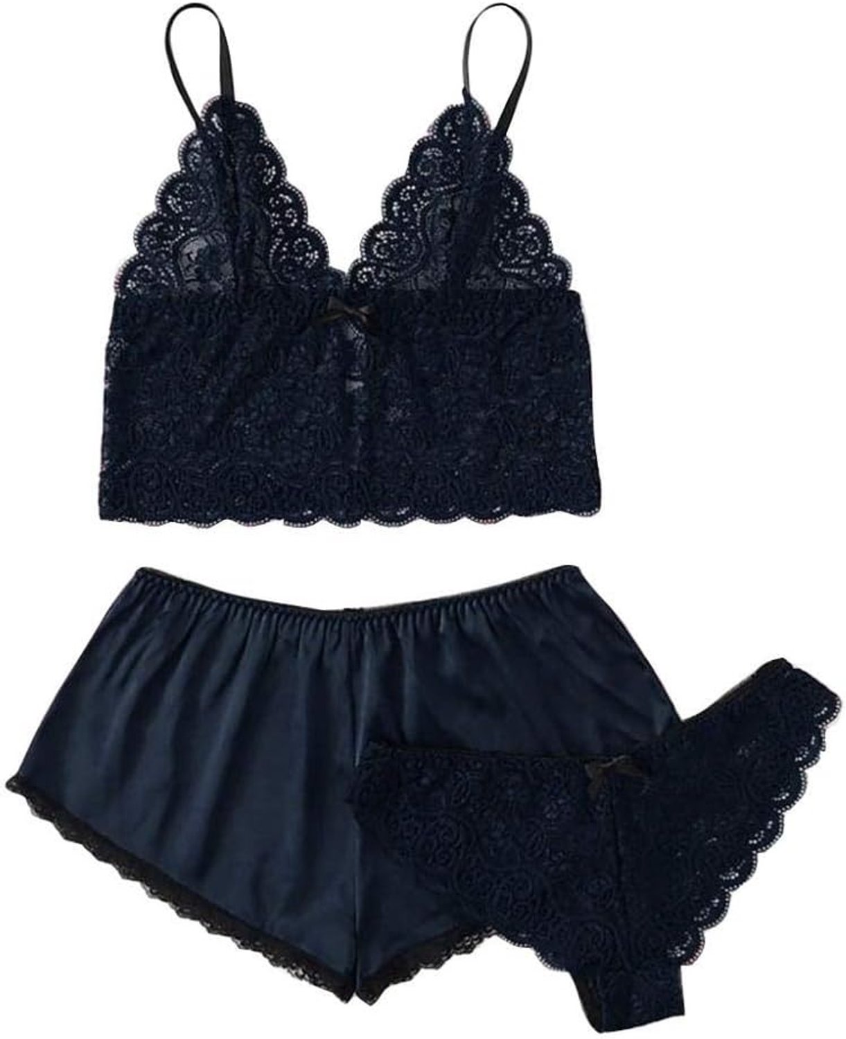 Lingerie voor Kanten Kimono Nachthemd Ondergoed Sexy Lingerie Nachtkleding Kant met String Nachtkleding JurkSexy Lingerie Kanten Shorts Set Dames Ondergoed Nachtkleding S-XL Sexy Ondergoed Plus Size L