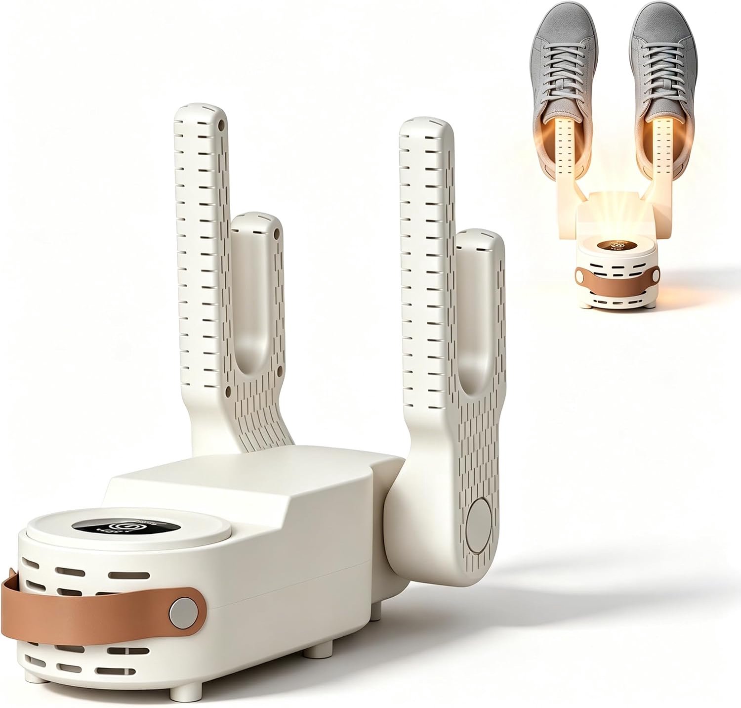 Schoendroger, dubbele ventilator, opvouwbare laarsdroger, timer voor iedereen