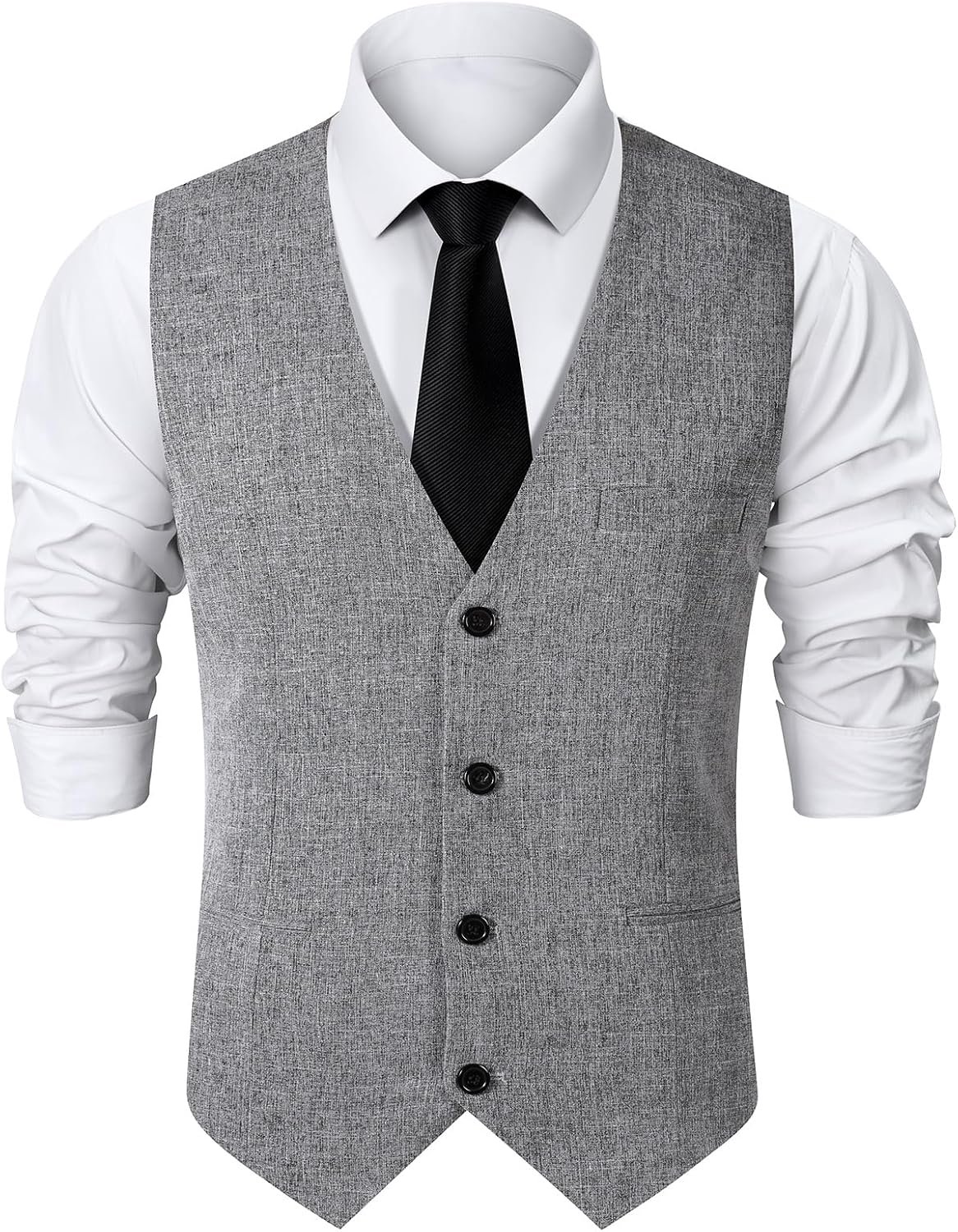 Vesten, lichtgewicht bruiloft casual slim fit V-hals