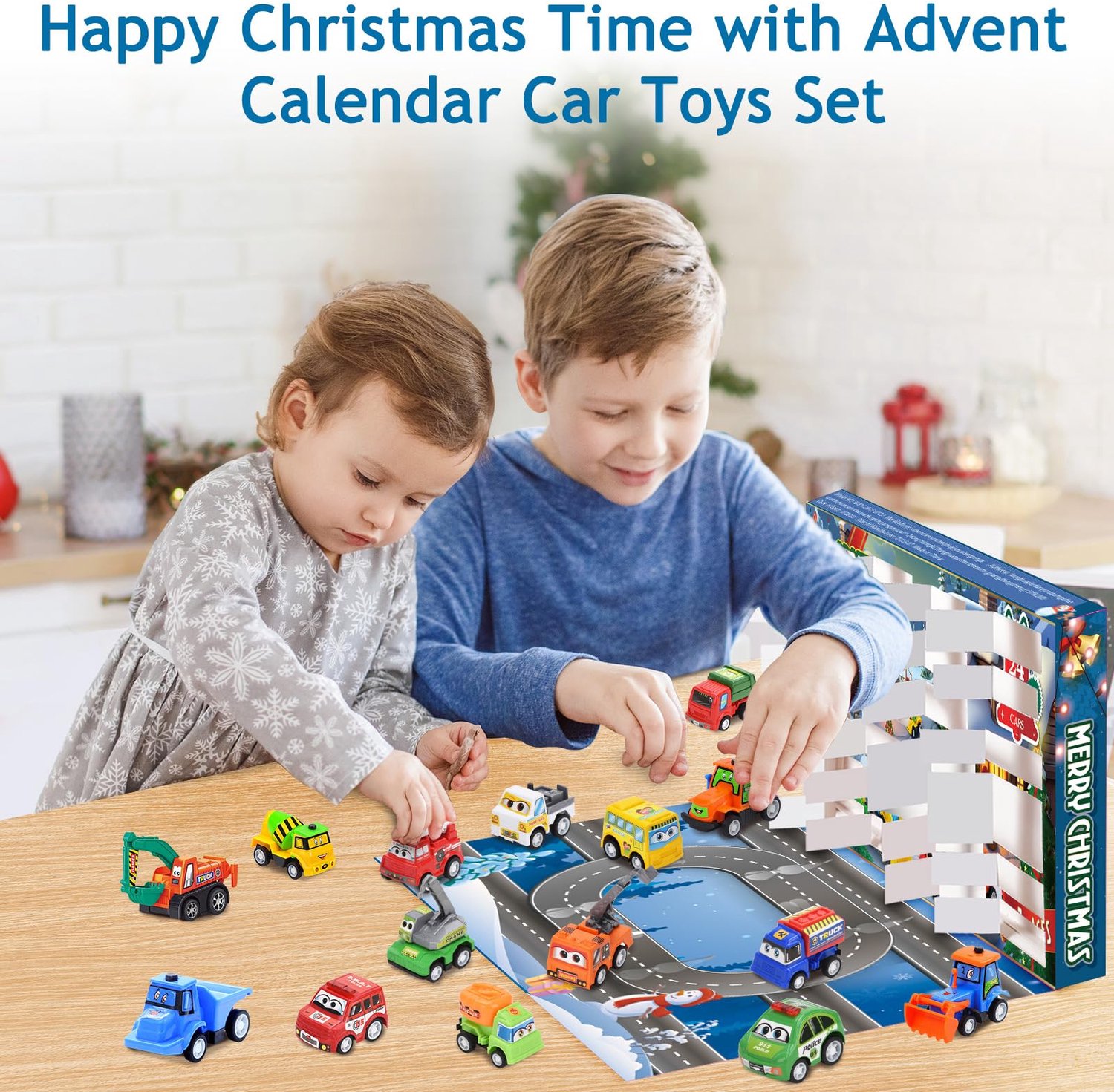 Speelgoedauto Adventskalender 2026 - 24 Dagen Kerst Countdown Speelgoed - Kalender Speelset Voor De Feestdagen - Verjaardagen - Voor Kinderen en Volwassenen – foto 4