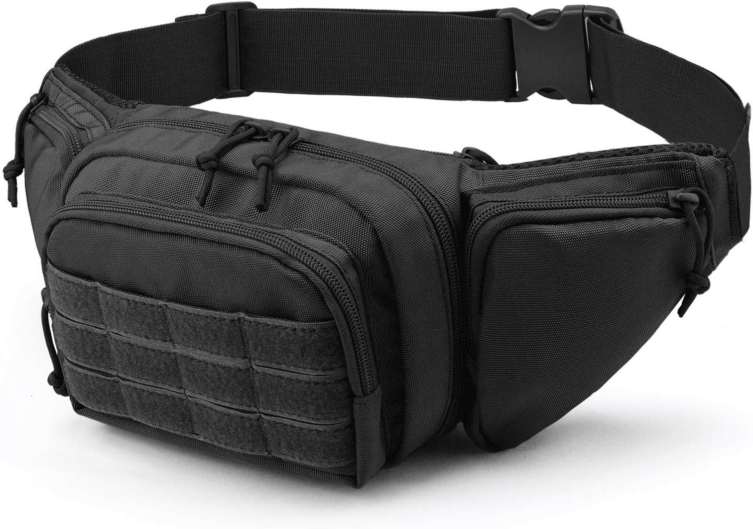 Schoudertas - Multifunctionele Outdoor Heuptas - 600D Oxford Slijtvast Hardloop Tas - Waterafstotend met Meerdere Vakken - 3-in-1 Heup/Schouder/Handtas - Zwart