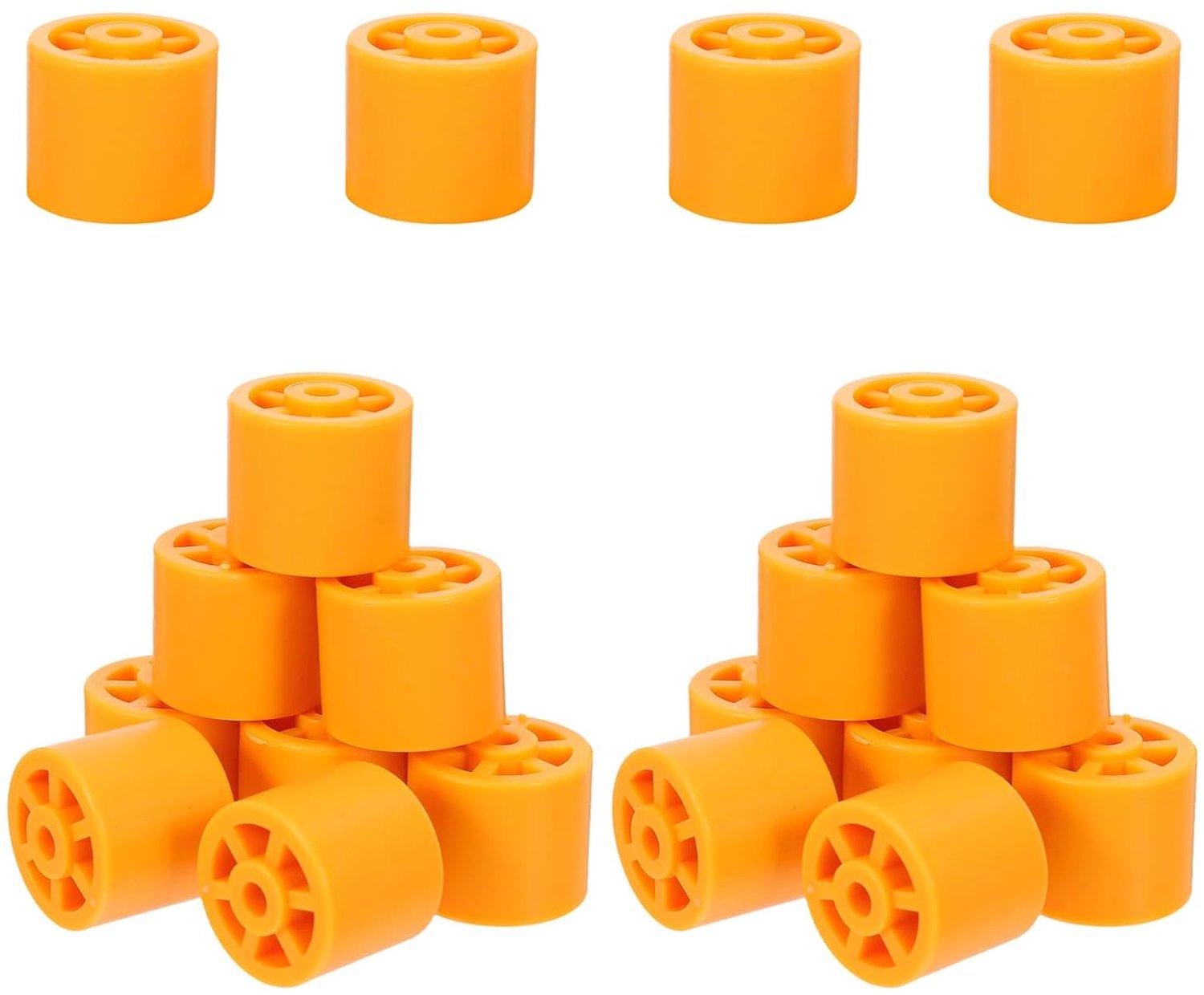 20 Stuks Kunststof Rollers voor Kantenbandmachine Universele Kleine Gele Wieltjes Stille Ondersteuning Snelle Vervanging voor Tegelzaagprojecten