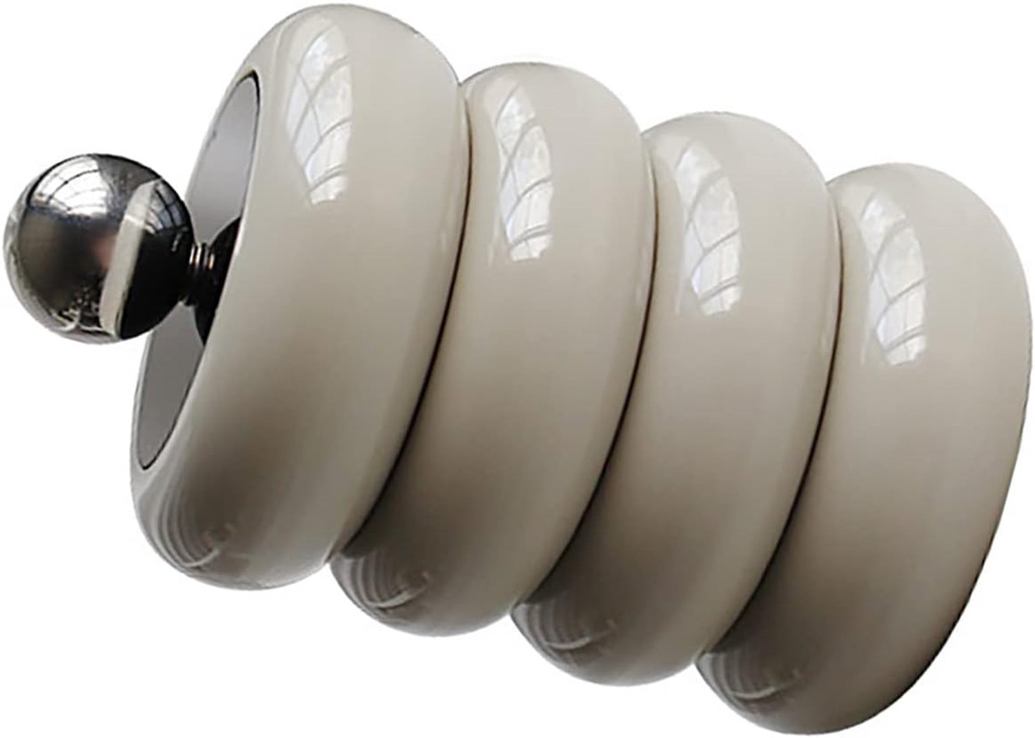 Qtip Houder, Handgemaakte Hars Wattenstaafje Opslagcontainer met Afdichtingsdeksel, Roestvrijstalen Bal, voor Badkamer Make-up Organizer Cadeau (Khaki)