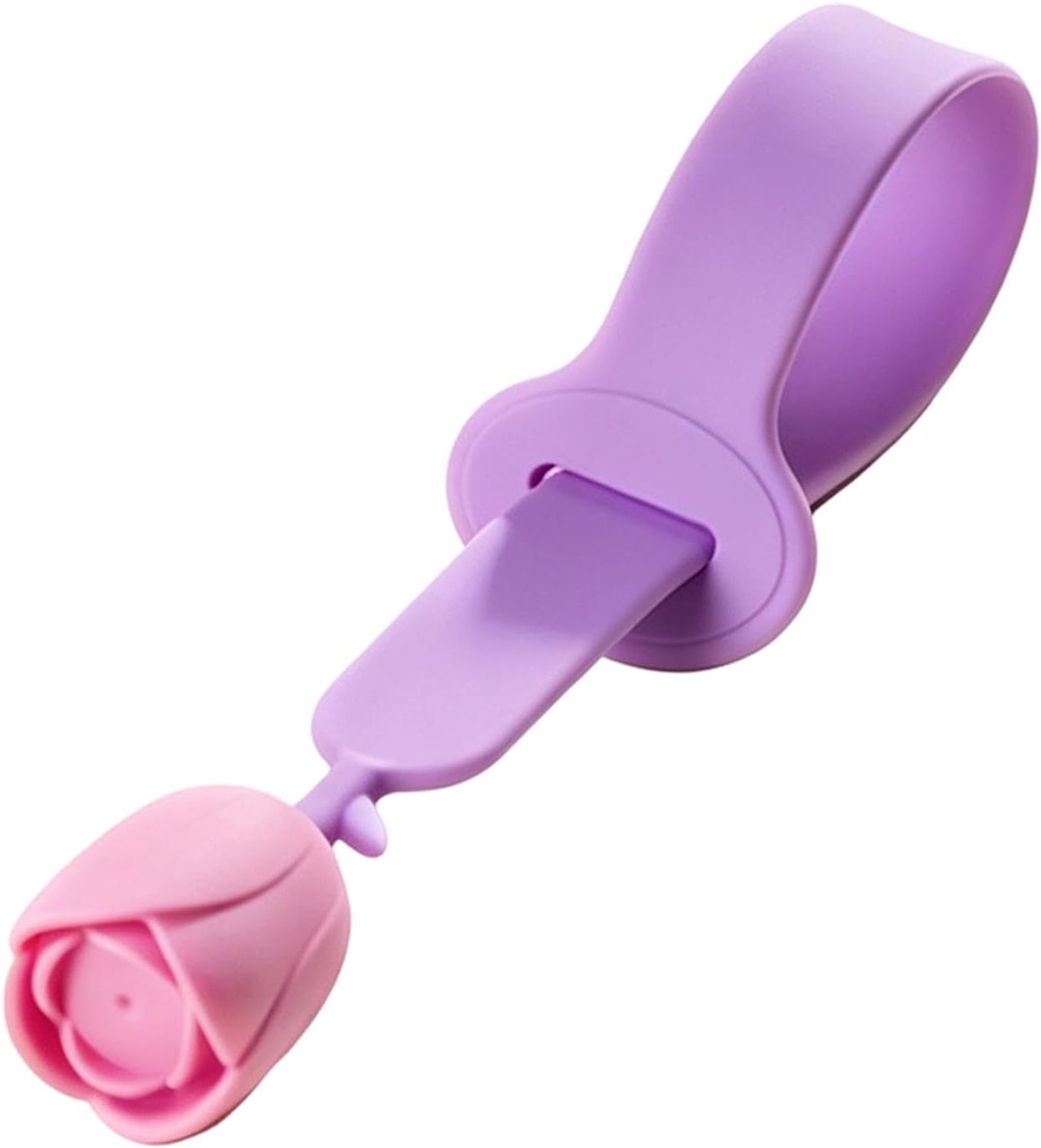 Silicone toiletdeksel Lifter, Hands-Free Toilet Seat Handle Premium zacht siliconenmateriaal met creatief tulp ontwerp voor hygiënisch badkamer gebruik Paars B