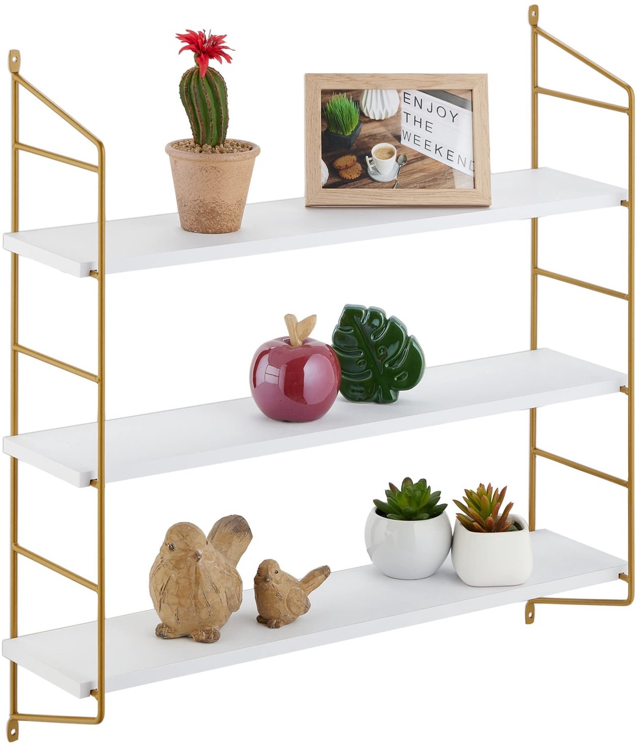 Wandrek zwevend - 60 x 60 cm - 3 planken