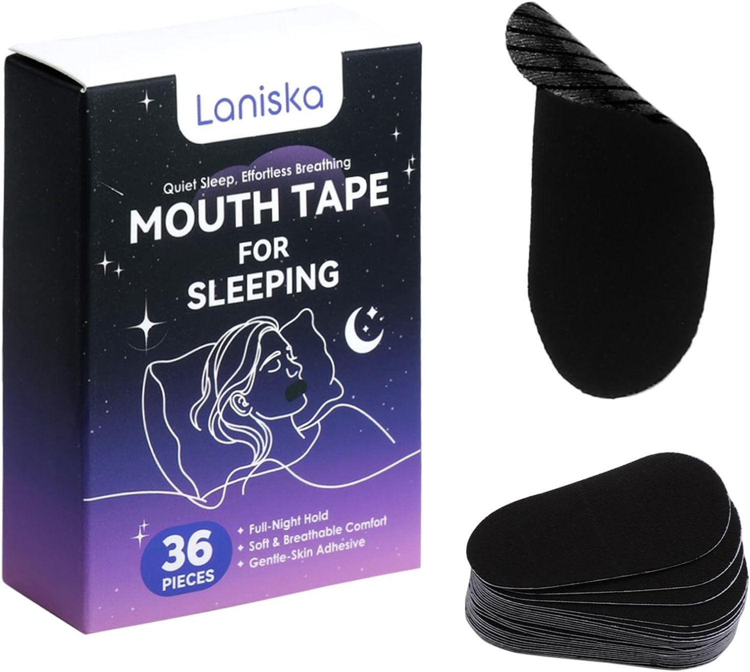 Mondtape voor het slapen - Houtkleurig - 36 stuks - Ademend Nanomateriaal - Voor een Diepe Slaap